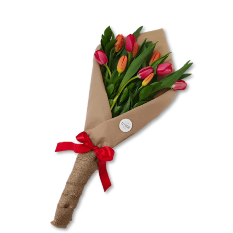 Ramo 10 tulipanes - Petunia Florerías - Tienda Flores Online Arequipa y Lima