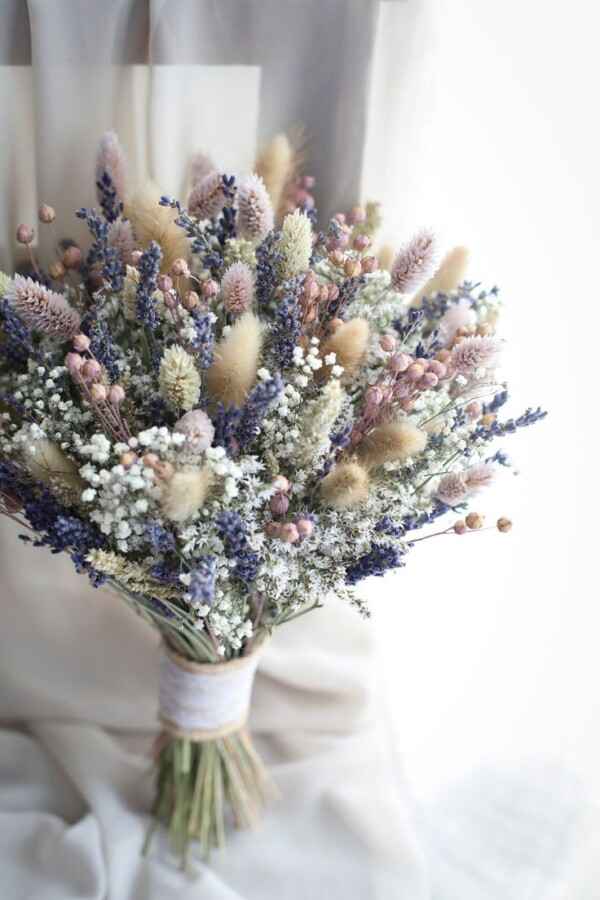 Bouquet con flores secas